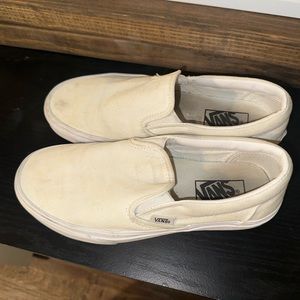 White slip-on vans